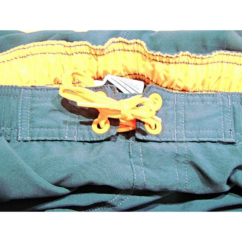 Nike Mens Drawstring Lined Swim Trunks Board Shorts Black Gray Yellow Size XL - Picture 9 of 12